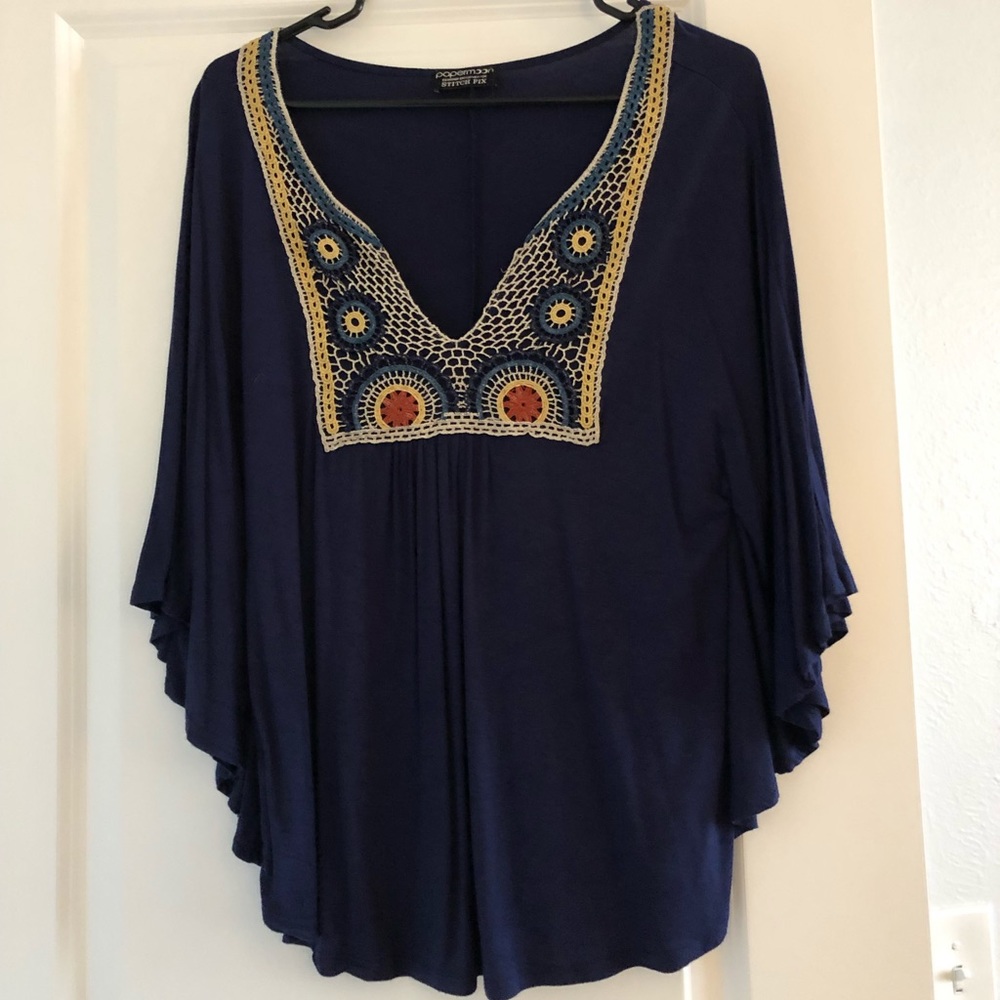 Papermoon rounded sleeve blouse
